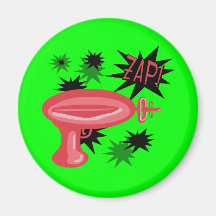 Red Retro Raygun Fridge Magnet