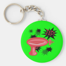 Red Retro Raygun Keychains