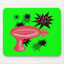 Red Retro Raygun Mouse Pads