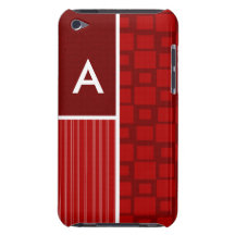 Red Retro Squares Case-Mate iPod Touch Case