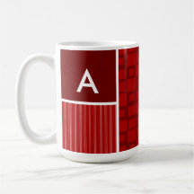 Red Retro Squares Coffee Mug