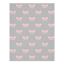 Red Ribbon Bow Pattern on Black. Letterhead Design