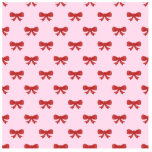Red Ribbon Bow Pattern on Pink. Cut Outs