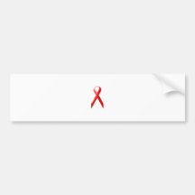 Red Ribbon Bumper Stickers