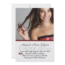 Red Ribbon Graduate Photo Announcement
