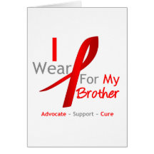 Red Ribbon I Wear Red For My Brother Cards