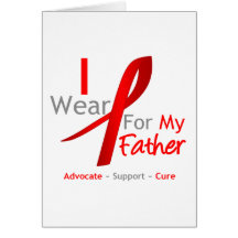Red Ribbon I Wear Red For My Father Card
