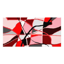 RED RIBBONS PHOTO GREETING CARD