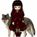 Red Riding Hood in Autumn gothic Photo Sculpture photo sculptures