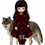 Red Riding Hood in Autumn gothic Photo Sculpture photo sculptures