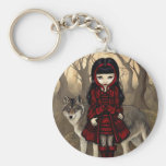 "Red Riding Hood in Autumn" Keychain