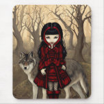 "Red Riding Hood in Autumn" Mousepad mousepads