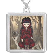 Red Riding Hood in Autumn NECKLACE gothic wolf