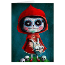 Red Riding Hood Sugar Skull cards