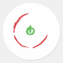 Red Ring Of Death Round Sticker