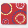 red ripple print mouse mats