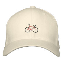 Red Road Bike Embroidered Baseball Cap