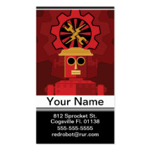Red Robot Business Card Template