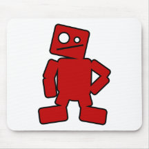 Red Robot Mousepad