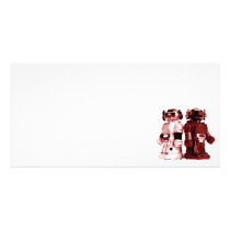 red robots photo card