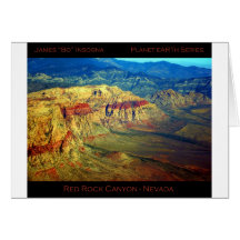 Red Rock Canyon _ Planet Art Series Greeting Card