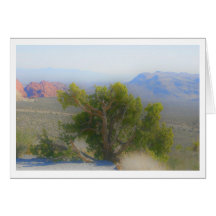 Red Rock Canyon Tree Greeting Card