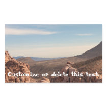 Red Rock Landscape; Customizable Rectangle Sticker