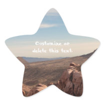 Red Rock Landscape; Customizable Star Sticker