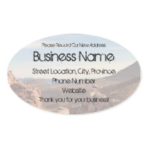 Red Rock Landscape; Promotional Oval Sticker