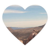 Red Rock Landscape Heart Sticker