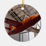 Red rocket airforce plane in show christmas tree ornament