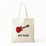 Red Rockin' Guitar Canvas Bag
