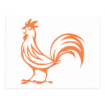 Red Rooster Crowing Post Card