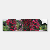 Red Rose Arches Yellow flowers Bumper Stickers