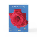 Red Rose "Birthday Card for Wife"