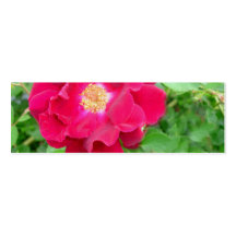 Red Rose Bookmark Business Card