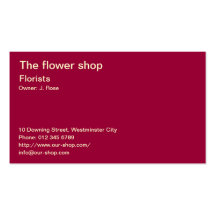 Red rose business card