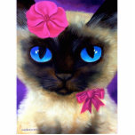 Red Rose Dog Cat Painting Art - Multi photo sculptures