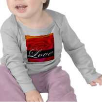 Red Rose Dog Cat Painting Art - Multi Tshirt
