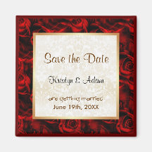 Red Rose Elegance Fridge Magnet
