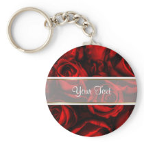 Red Rose Elegance Key Chain
