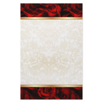 Red Rose Elegance Personalized Stationery