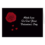 Red Rose First Valentines Day Card