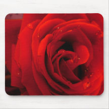 Red rose flower mousepad