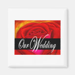 Red Rose Flower Painting Art - Multi Magnet