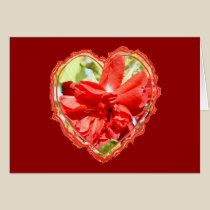 Red Rose Heart cards