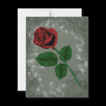 Red Rose Invitation invitations
