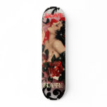 Red Rose Lady LOVE & HATE Skateboard