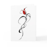 Red Rose Lady Tribal Tattoo for Valentines Day cards