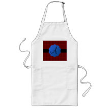 Red rose monogram apron